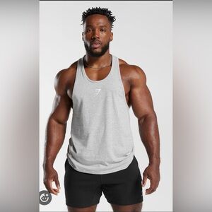 Gymshark Critical Stringer Gray Muscle Tank Top